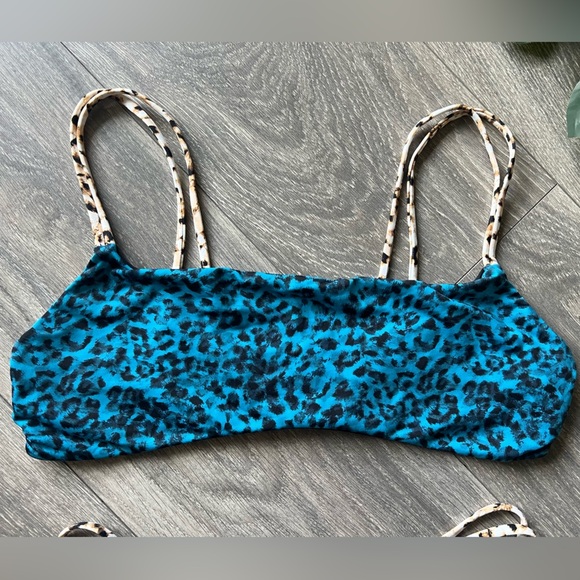 Blue life sapphire cheetah Bianca bikini top (L) & Mia bikini bottom (M). - Picture 4 of 10